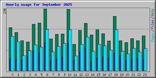 Hourly usage for September 2025