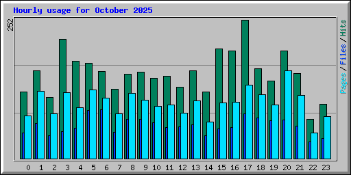 Hourly usage for October 2025