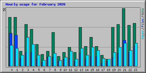 Hourly usage for February 2026