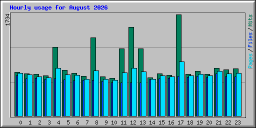 Hourly usage for August 2026